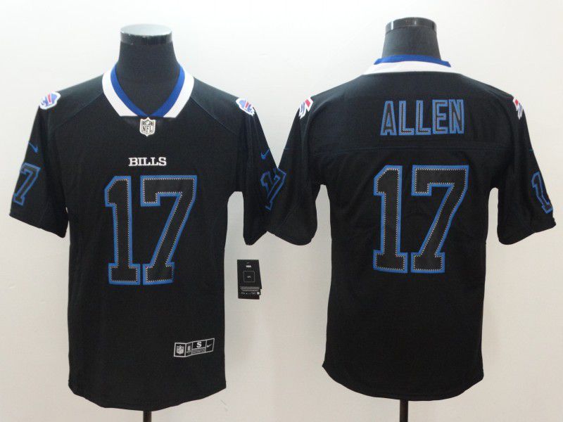 Men Buffalo Bills #17 Allen Nike Lights Out Black Color Rush Limited NFL Jerseys->buffalo bills->NFL Jersey